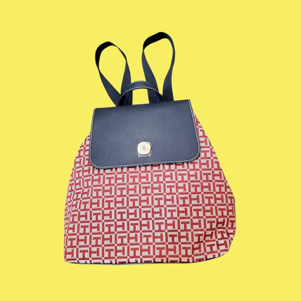Tommy Hilfiger Black and Red Women's Backpack NWOT